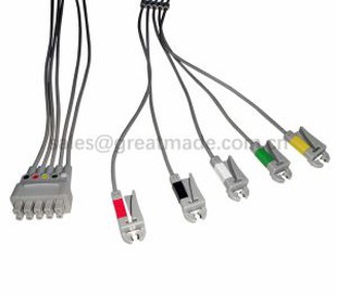 Compatibele GE 414556-003 multi-link afleidingsset, 5-afleidingen, IEC, grijper
