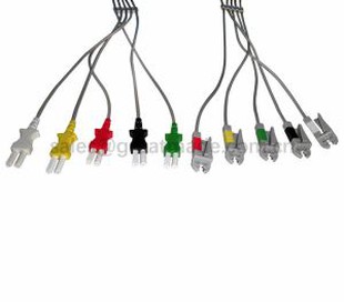 Compatibele Spacelab Tru-Link Leadwire Sets, 5-Lead, Grabber, IEC, 24in & 2PIN