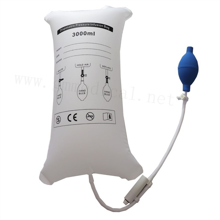 Disposable Infusion Pressure Bag With Pressure Display 3000ml.for Blood And Fluid Quick Infusion.