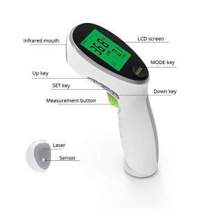 Baby Digitale infraroodthermometer Voorhoofd Medische contactloze temperatuur LCD-thermometer Draagbaar