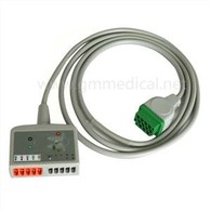 Compatibel met GE Eagle, Solar, Dash, Tram OEM 416035-001 Multi-Link 12-Lead ECG Standard Cable AHA 12 ft ECG kabel.
