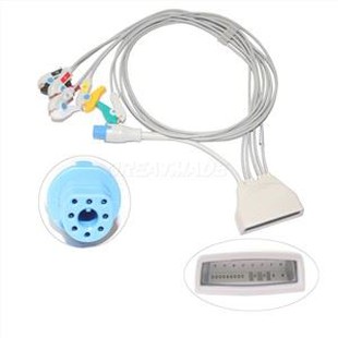ECG 5-lead Grabber-telemetriekabel plus Spo2 voor HP MX40